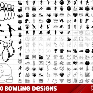 Bowling SVG Bundel, BowlingPNG Bundel, Bowling Clipart, Bowling SVG Cut Files voor Cricut, Bowling Silhouet, Bowling vector, Strike svg.