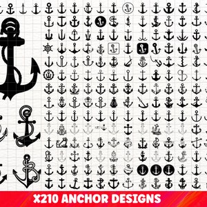 Anker SVG-Bundle, Anker PNG-Bundle, Anker Clipart, Anker SVG-Schnittdateien Cricut, Anker-Seil-Svg, Rad-Svg, Boot-Anker-Svg, Boot svg