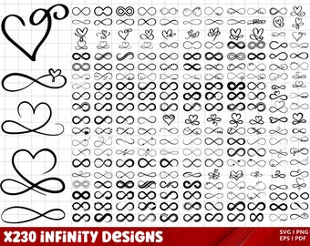 Infinity Symbol SVG, Infinity PNG Bundle, Infinity Clipart, Infinity SVG geschnittene Dateien für Cricut, Infinity Silhouette, Infinity Heart SVG