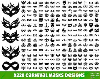 Carnival Mask SVG Bundle , Carnival Mask PNG, Masquerade Svg, Carnival Mask Cut Files Cricut, Venetian Mask Svg, Mardi Gras Mask Svg