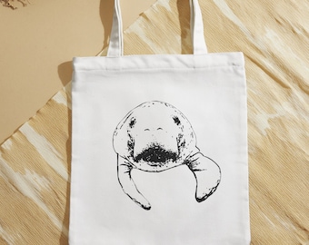 Manatee Endangered Species Tote Bag Wildlife Marine Animal