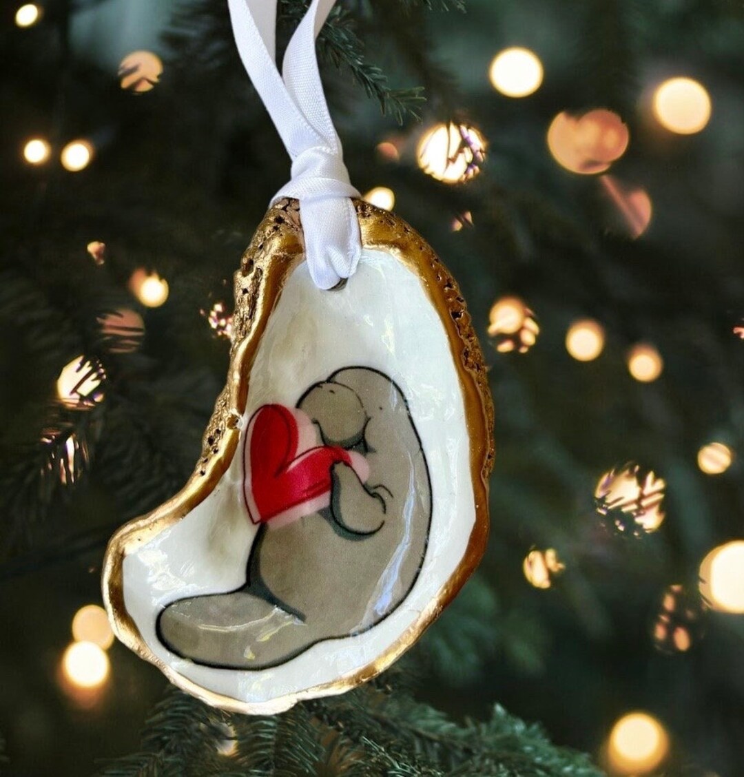 Manatee Christmas Ornament 
