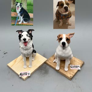 Personalized Custom Dog Wedding Cake Topper , Pet Cake Topper，Pets Birthday，Cat Cake Topper , Anniversary Pet，Dog Figurines，Dogs Birthday