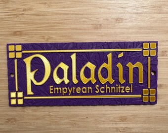 Personalized Pet Crate Tag: "Mission Style" Kennel Name Sign