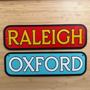 Victorian Enameled Sign Personalized Pet Crate Tag, RuffLand Crate Tag, Bedroom Door Name Sign