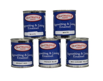 Craftmaster Paints - Basic Signwriting Enamel Starter Set mit 5 (125ml) Farben