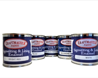 Craftmaster Paints - Signwriting and Lining Enamel- 34 Colours available in 125ml & 250ml tins