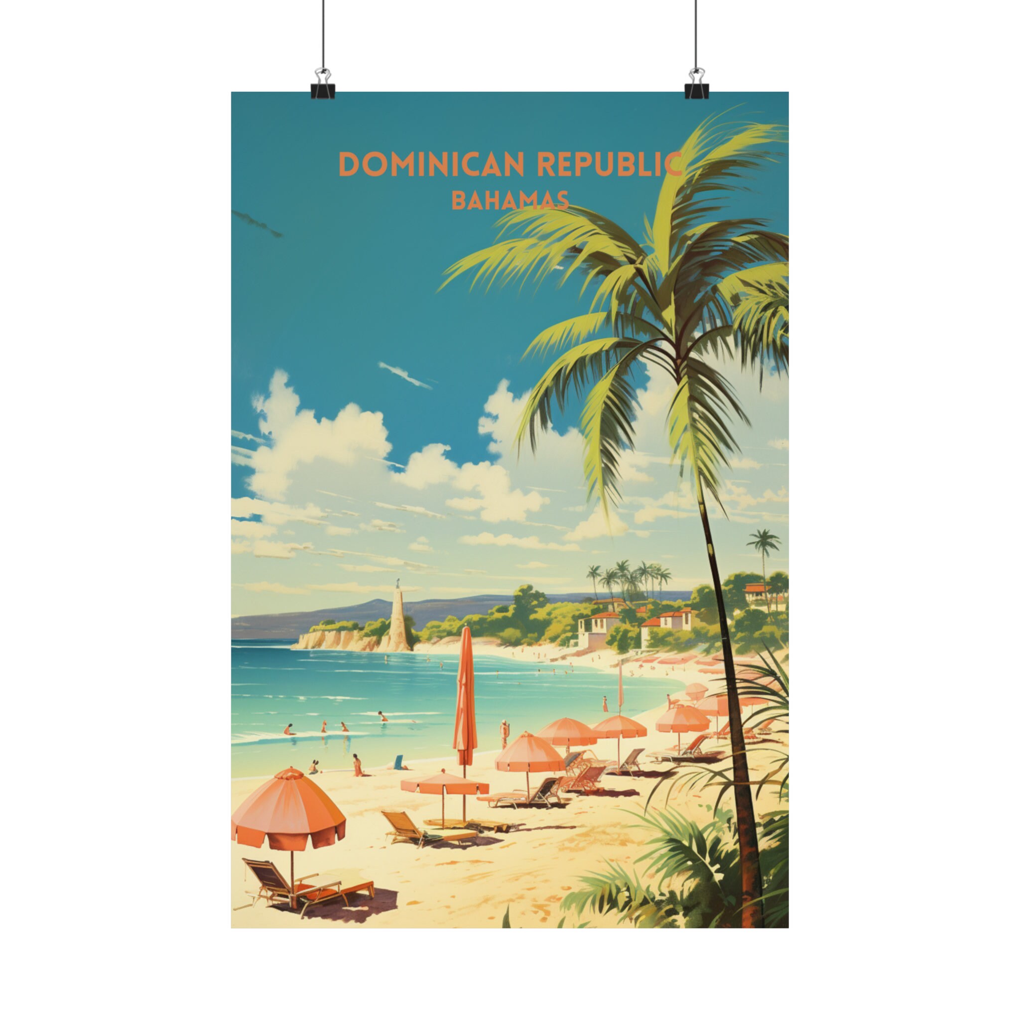Vintage-inspired Dominican Republic Travel Poster Print - Etsy