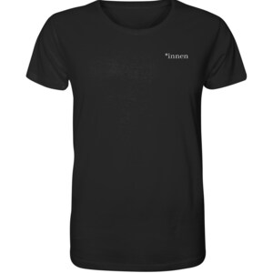 T-SHIRT innen Gendern Unisex 100% organische Bio Baumwolle nachhaltig und fair produziert minimalistisches Design Equality Bild 4