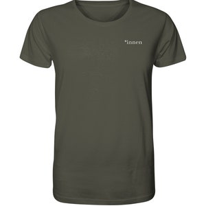 T-SHIRT innen Gendern Unisex 100% organische Bio Baumwolle nachhaltig und fair produziert minimalistisches Design Equality Bild 7