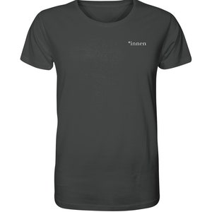 T-SHIRT innen Gendern Unisex 100% organische Bio Baumwolle nachhaltig und fair produziert minimalistisches Design Equality Bild 6