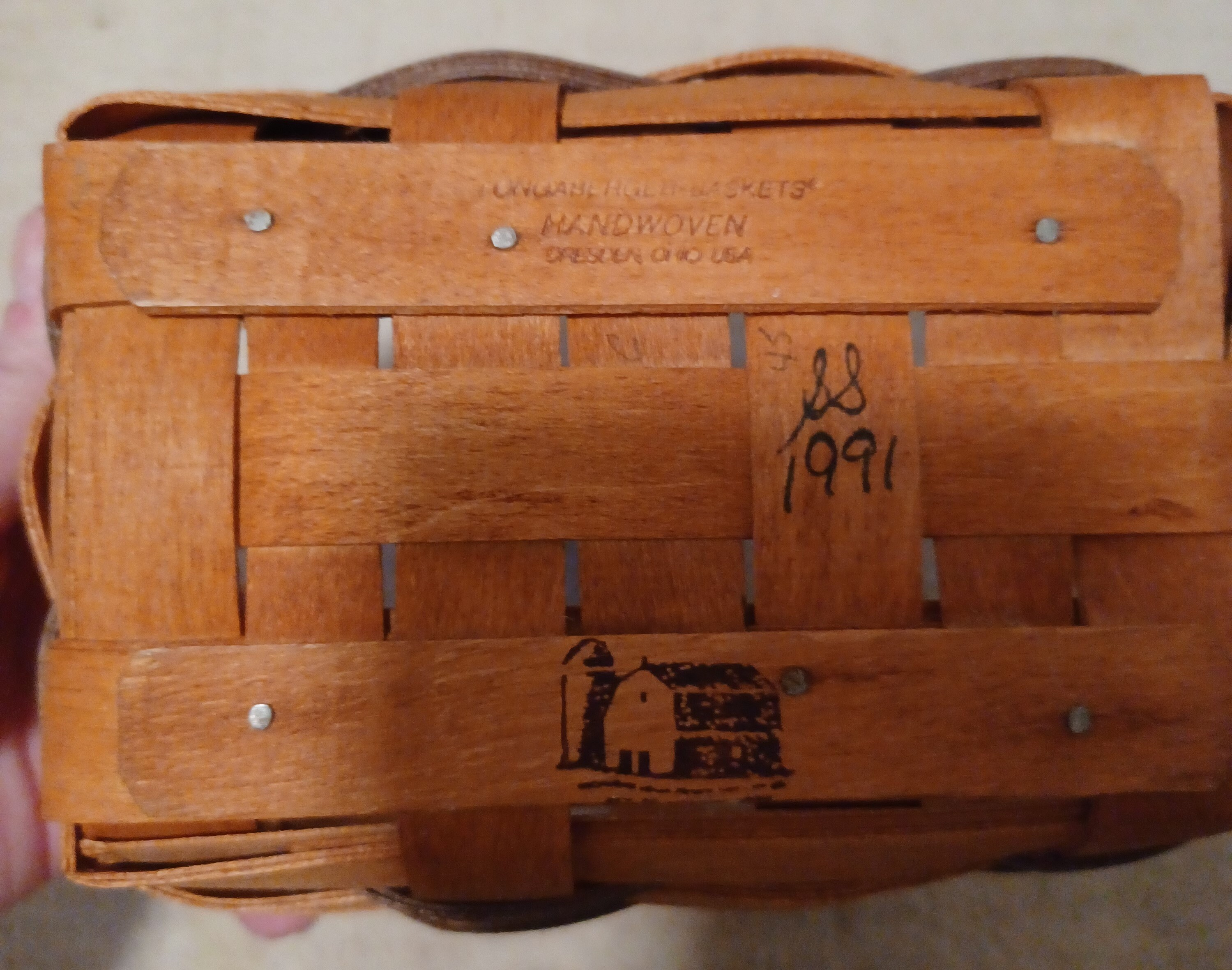 Longaberger Basket 1991 Etsy