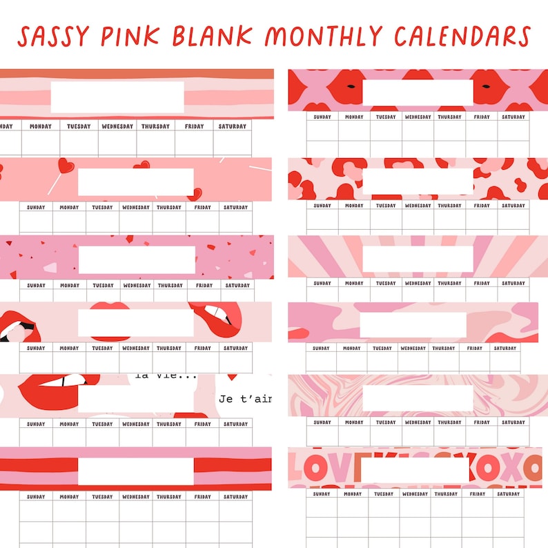 Calendar Template Cute,printable Calendar, Calendar, Cute Printable ...