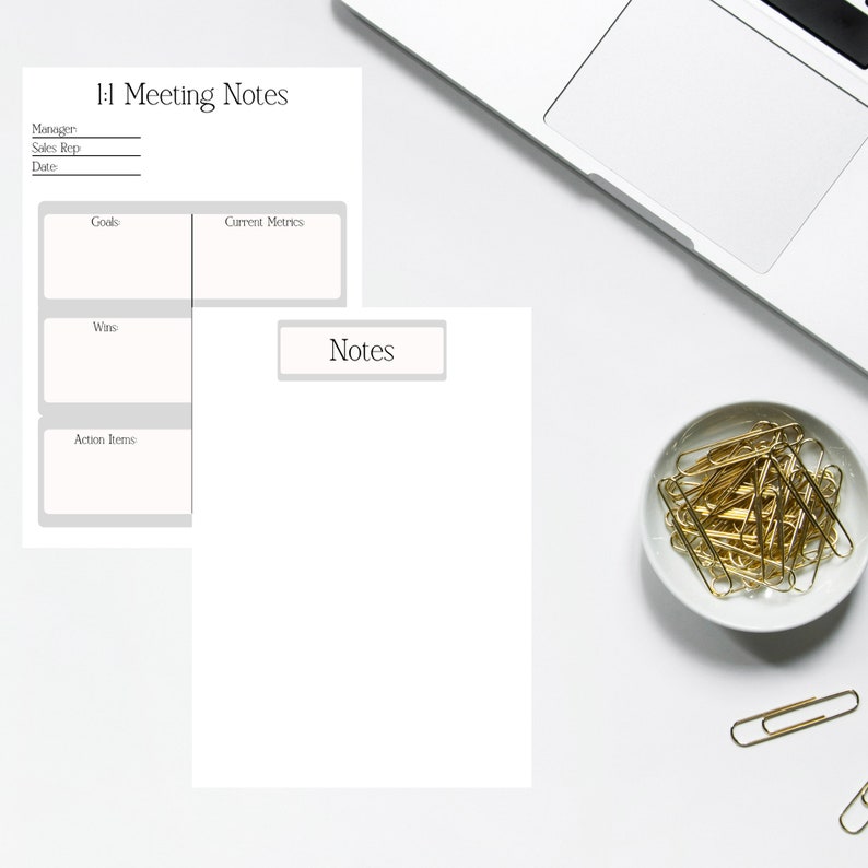 General Manager Note Card Sales Rep Manager Notes - Digital Download for Organized Meetings - Etsy