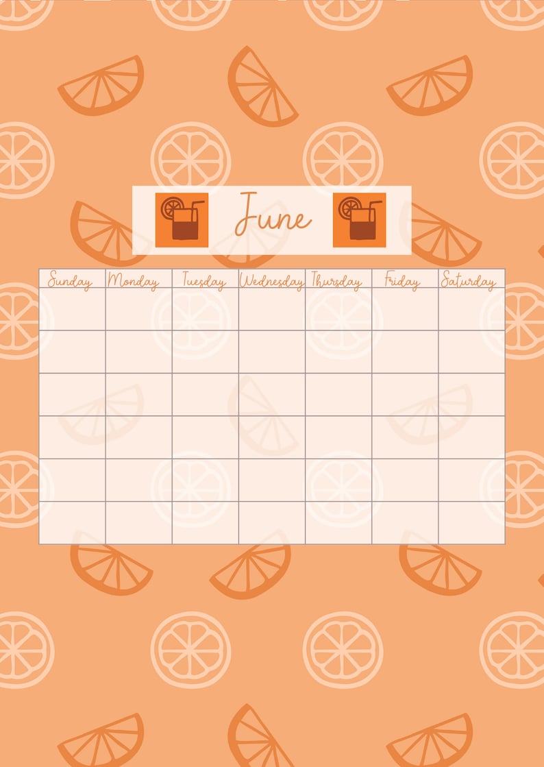 Boho Monthly Calendar Printable Boho Calendar Blank Seasonal Etsy