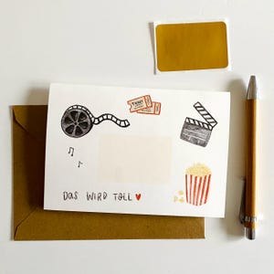 Klappkarte | Gutschein | Zeitgeschenk | Rubbelkarte | Kino, Konzert oder Musical
