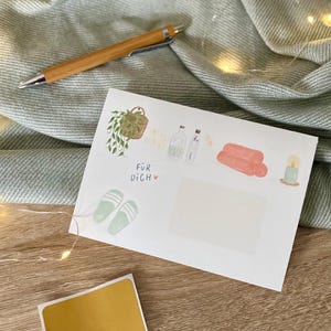 Gutschein-Rubbelkarte für eine kleine Auszeit - Wellness | Klappkarte - Grußkarte | Ein besonderes Geschenk zum Geburtstag oder Weihnachten
