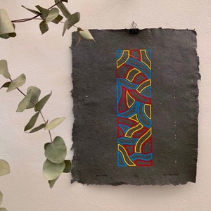 Serigrafia artigianale su carta riciclata della casa serie "originale"