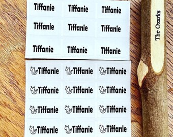 126 Transparent Waterproof Name Sticker Label, Daycare Label, School Supply Sticker, Personalize Gift Label, Child Label Kids Bottle