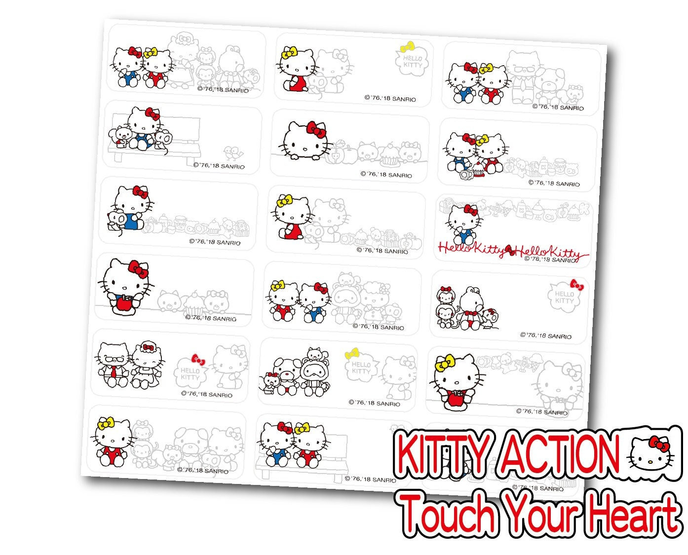 Hello Kitty Waterproof Name Sticker Label, Daycare Label, School Supply