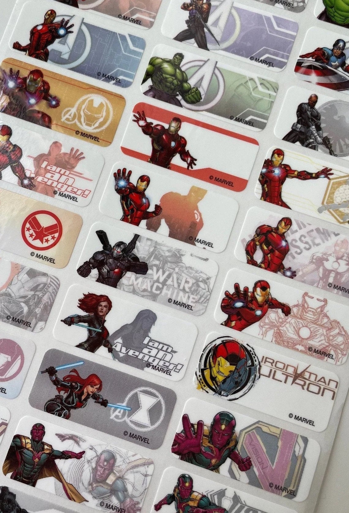 Avengers Sticker Pack Water Resistant for Tablets and Water