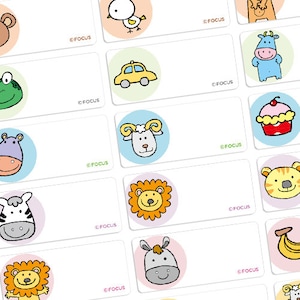 Bella etichetta adesiva con nome impermeabile per zoo, etichetta per asilo nido, etichetta per materiale scolastico, etichetta regalo personalizzata, etichetta per bambini bottiglia per bambini