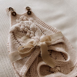 Newborn gift set Blueberry romper and bonnet, handmade layette, unique gift, baby photoprops, newborn photography, cotton merino knitted hat