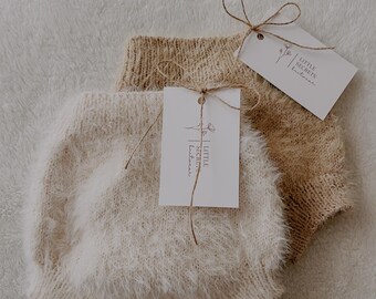 Pure Soft Newborn Bloomers - Organic Cotton Cozy Photo Prop, unique welcome home gift