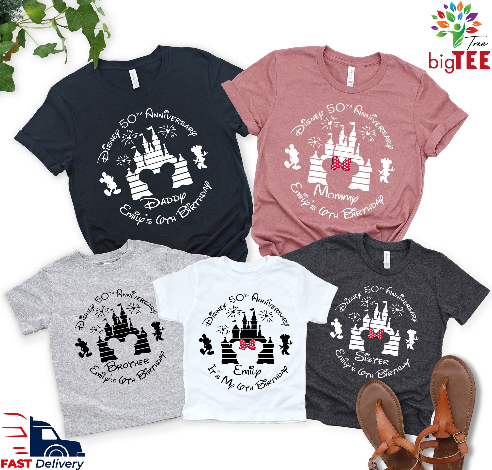 Personalisiertes Disney Geburtstags-Outfit, Disney-Urlaubsshirt Matching Familie Personalisiertes Disney Geburtstags-Outfit, Disney-Urlaubsshirt Matching Familie