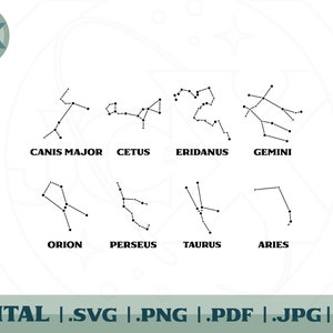 Northern Winter Constellation Bundle - Silhouette SVG Pack