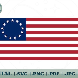 American US Betsy Ross Flag - Layered SVG