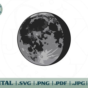 Luna ( Moon ) - Layered SVG - Illustration