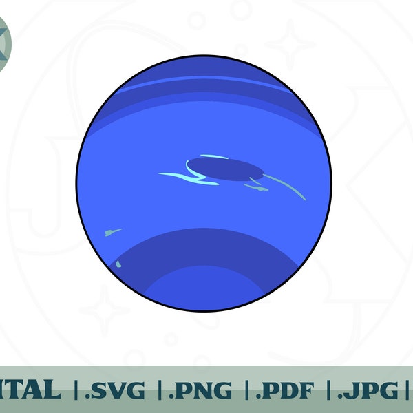 Planet Neptune - Layered SVG - Illustration