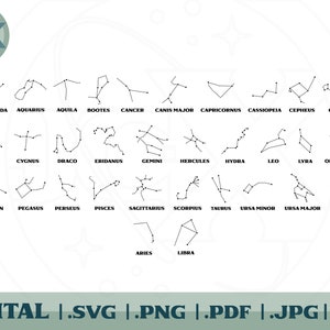 Northern Sky Constellation Bundle - Silhouette SVG Pack