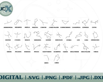 Northern Sky Constellation Bundel - Silhouette SVG Pack