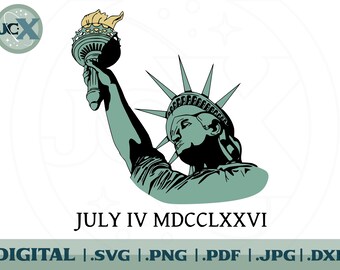 Statue de la Liberté - 4 juillet - SVG en couches
