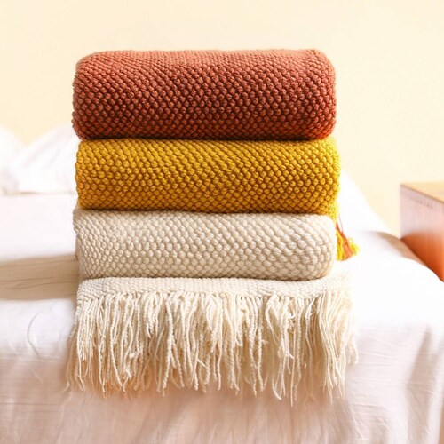 Knitted Throw Blanket Decor Throw Couch Throw Blanket Etsy