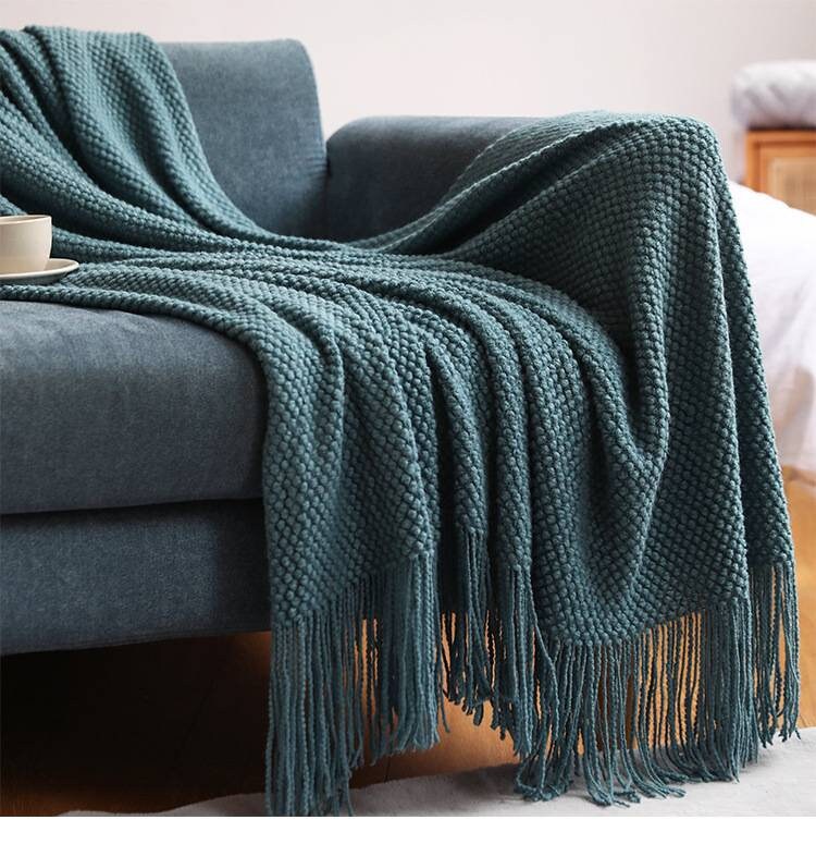 Nordic Knitted Blanket - Etsy UK