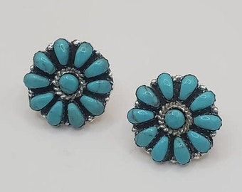 Turquoise earrings Boho earrings cluster jewelry Western earrings jewelry gift for her jewelry best friend gift for mom birthday present