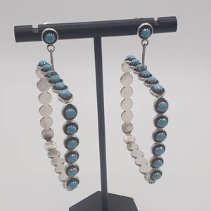 Square earrings hoop earrings turquoise silver jewelry dangles earring hoops earrings silver 925 earrings large statement jewelry gift her