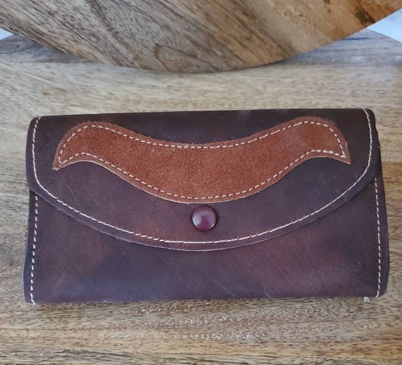 Leather wallet / western wallet / 1970s / leather… - image 9