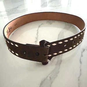 Unisex vintage western belt handmade leather suede cowboy belts cowgirl belts womens vintage southwest gifts laced western wear belt
