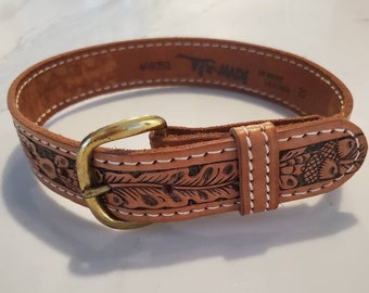 Western belt for kids vintage Tex-Made western wear handmade personalized leather cowboy gift