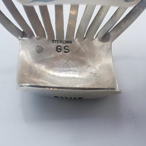 Sterling silver cuff bracelet men handmade bracelet for women silver statement jewelry bracelet silver wide bracelet cuff modern bracelet image 5