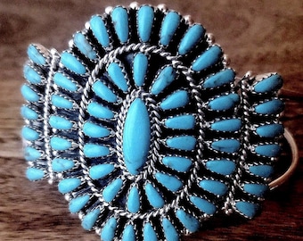 Cluster bracelet cuff bracelets turquoise bracelet western jewelry Indians jewelry for mom gift bracelet silver jewelry gift for women gift