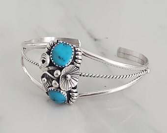 Turquoise bracelet silver cuff with turquoise stones silver bracelets for women handmade jewelry gift for her personal gift for friend gift