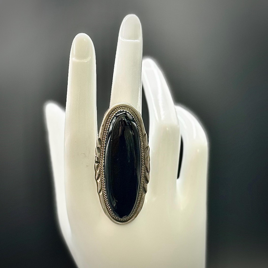 Big Black Ring for Women Statement Jewelry Handmade Rings Silver - Etsy