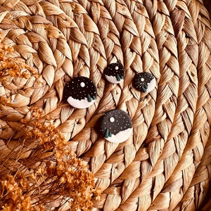 Starry Skies Studs | Handmade Polymer Clay Earrings | 2 Sizes | Nickel Free
