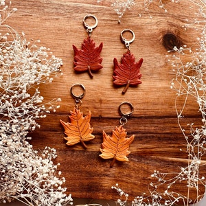 Handmade Polymer Clay Earrings Maple Leave Earrings Nickel Free Hypoallergenic image 5