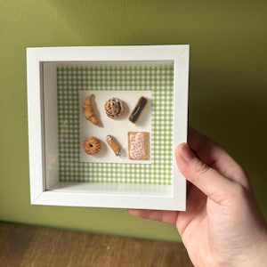 Hanging Breakfast Food Wall Art | Dopamine Home Decor | Realistic donut | Handmade Polymer Clay | Maximalist Wall Art, 5x5 Wall Hanging